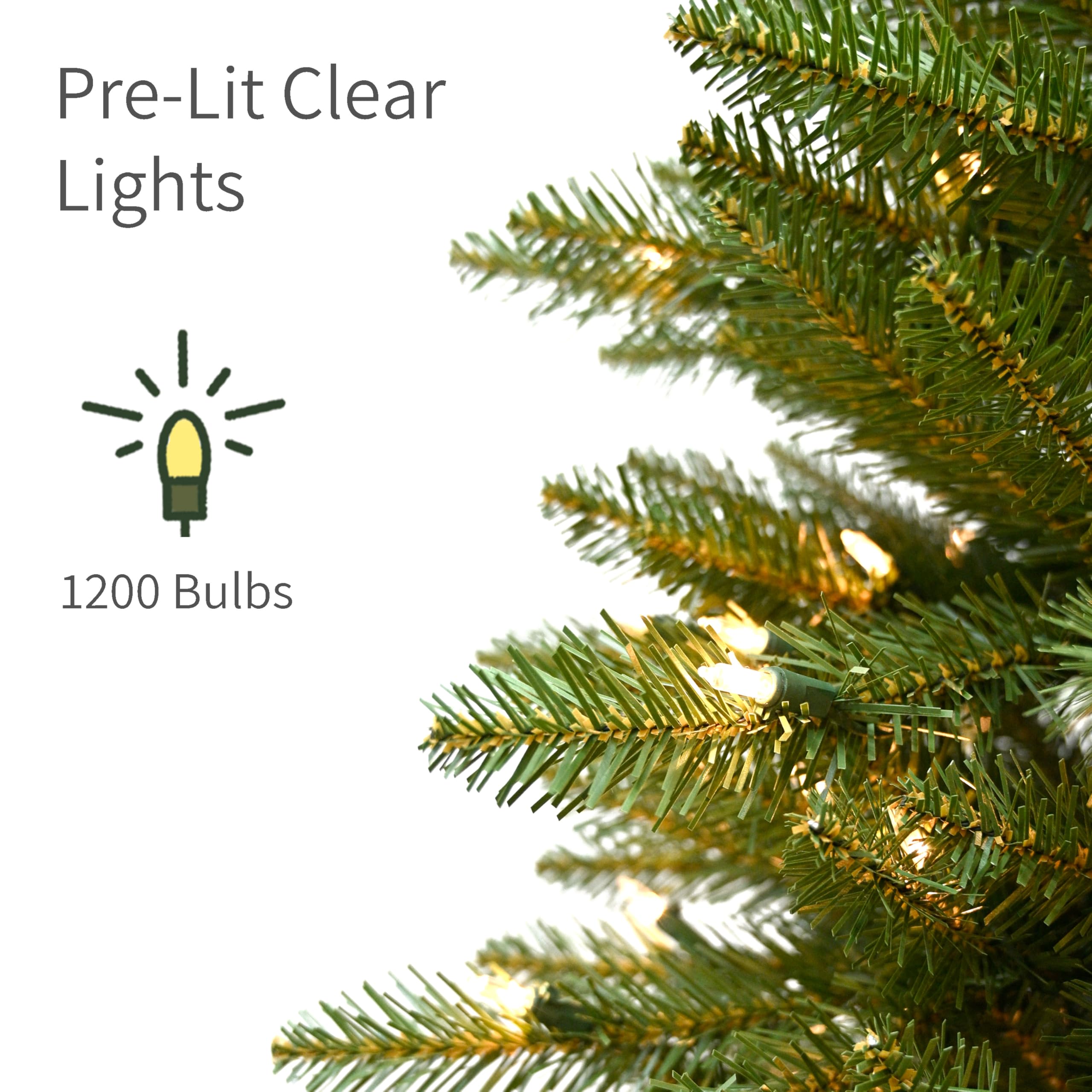 Amazon.com: Puleo International 12ft Pre-Lit Slim Fraser Fir